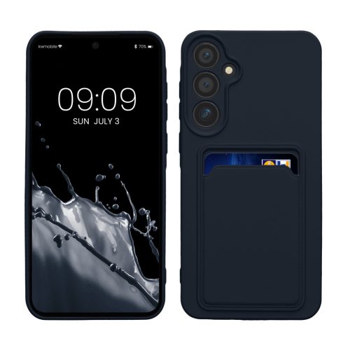 Kwmobile tok Samsung Galaxy A55 5G-hez, sötétkék, szilikon, KWM000021TH002C