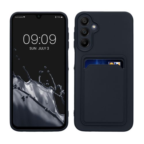 Kwmobile tok Samsung Galaxy A15 5G-hez, sötétkék, szilikon, KWM000021TI002C