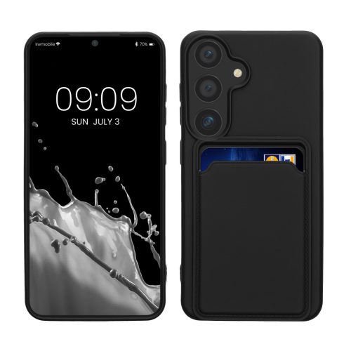 Kwmobile tok Samsung Galaxy S24-hez, fekete, szilikon, KWM000021TL001C