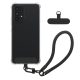 Kwmobile tok levehető nyakpánttal Samsung Galaxy A53 5G-hez, átlátszó/fekete, szilikon, KWM000021UE001C