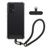 Kwmobile tok levehető nyakpánttal Samsung Galaxy A52/Galaxy A52 5G/Galaxy A52s 5G készülékhez, átlátszó/fekete, szilikon, KWM000021UF001C