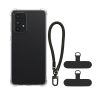 Kwmobile tok levehető nyakpánttal Samsung Galaxy A52/Galaxy A52 5G/Galaxy A52s 5G készülékhez, átlátszó/fekete, szilikon, KWM000021UF001C