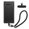 Kwmobile tok levehető nyakpánttal Samsung Galaxy S10 készülékhez, átlátszó/fekete, szilikon, KWM000021UJ001C