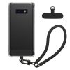 Kwmobile tok levehető nyakpánttal Samsung Galaxy S10e-hez, átlátszó/fekete, szilikon, KWM000021UK001C