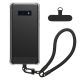 Kwmobile tok levehető nyakpánttal Samsung Galaxy S10e-hez, átlátszó/fekete, szilikon, KWM000021UK001C