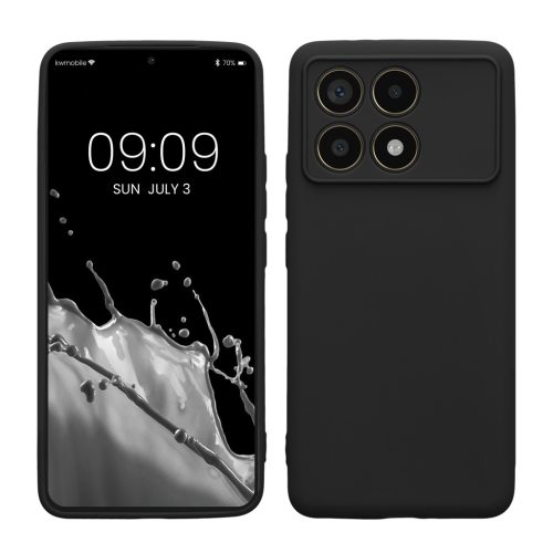 Kwmobile Poco F6 Pro tok, fekete, szilikon, KWM000020PN001C