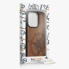 Kwmobile tok Apple iPhone 15 Pro készülékhez, barna, fa/szilikon, KWM000020EI003C