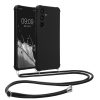 Kwmobile tok nyakpánttal Samsung Galaxy A35-höz, fekete, szilikon, KWM000021TN001C