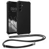 Kwmobile tok nyakpánttal Samsung Galaxy A15 5G-hez, fekete, szilikon, KWM000021UN001C