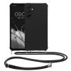Kwmobile tok nyakpánttal Samsung Galaxy A15 5G-hez, fekete, szilikon, KWM000021UN001C