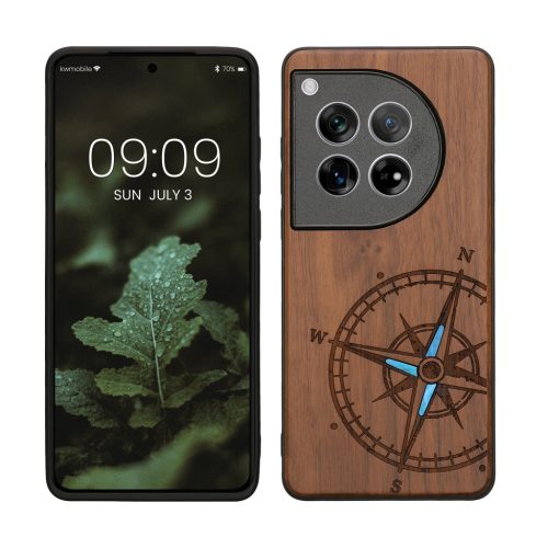 Kwmobile OnePlus 12 tok, barna, fa/szilikon, KWM000022QB002C