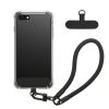 Kwmobile tok levehető nyakpánttal Apple iPhone SE (2022)/iPhone SE (2020)/iPhone 8 készülékhez, átlátszó/fekete, szilikon, KWM000022TJ001C