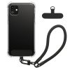 Kwmobile tok levehető nyakpánttal Apple iPhone 11-hez, átlátszó/fekete, szilikon, KWM000022TK001C