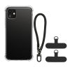 Kwmobile tok levehető nyakpánttal Apple iPhone 11-hez, átlátszó/fekete, szilikon, KWM000022TK001C