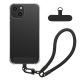 Kwmobile tok levehető nyakpánttal Apple iPhone 14-hez, átlátszó/fekete, szilikon, KWM000022TM001C