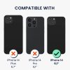 Kwmobile tok levehető nyakpánttal Apple iPhone 14-hez, átlátszó/fekete, szilikon, KWM000022TM001C