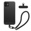 Kwmobile tok levehető nyakpánttal Apple iPhone 12-höz, átlátszó/fekete, szilikon, KWM000022TN001C
