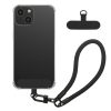 Kwmobile tok levehető nyakpánttal Apple iPhone 15-höz, átlátszó/fekete, szilikon, KWM000022TP001C