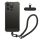 Kwmobile tok levehető nyakpánttal Apple iPhone 15 Pro készülékhez, átlátszó/fekete, szilikon, KWM000022TQ001C