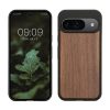 Kwmobile tok Google Pixel 9/Pixel 9 Pro készülékhez, barna, fa/szilikon, KWM000020PJ001C