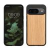 Kwmobile tok Google Pixel 9/Pixel 9 Pro készülékhez, barna, fa/szilikon, KWM000020PJ002C