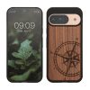 Kwmobile tok Google Pixel 9/Pixel 9 Pro készülékhez, barna, fa/szilikon, KWM000020PT001C
