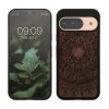 Kwmobile tok Google Pixel 9/Pixel 9 Pro készülékhez, barna, fa/szilikon, KWM000020PT003C