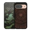 Kwmobile tok Google Pixel 9/Pixel 9 Pro készülékhez, barna, fa/szilikon, KWM000020PT003C