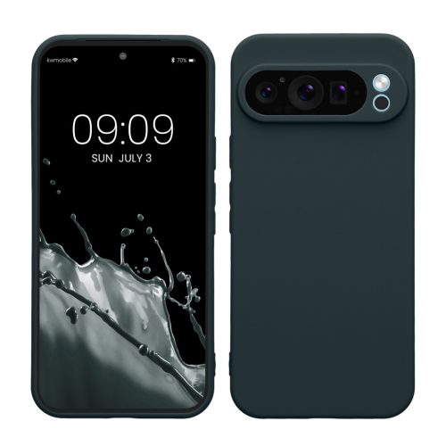 Kwmobile Google Pixel 9 Pro XL tok, sötétzöld, szilikon, KWM000020PU006C