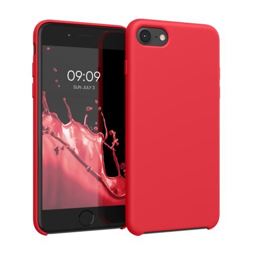 Kwmobile tok Apple iPhone SE (2022)/iPhone SE (2020)/iPhone 8 készülékhez, piros, szilikon, KWM0000085I142C