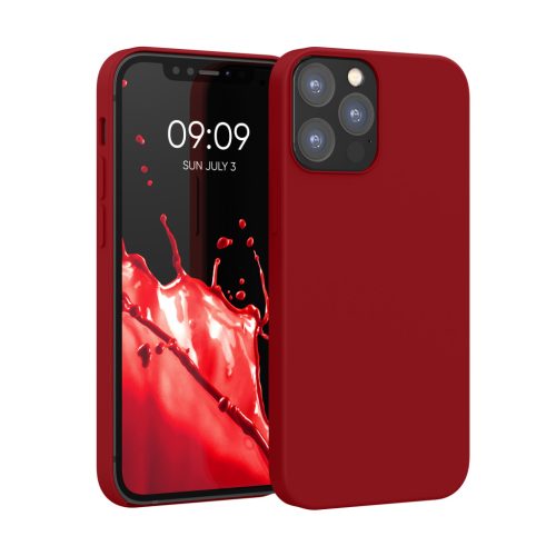 Kwmobile tok Apple iPhone 12/iPhone 12 Pro készülékhez, piros, szilikon, KWM000011JP101C