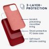 Kwmobile tok Apple iPhone 12/iPhone 12 Pro készülékhez, piros, szilikon, KWM000011JP101C