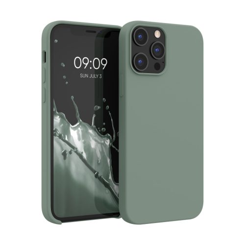 Kwmobile tok Apple iPhone 12 Pro Max készülékhez, zöld, szilikon, KWM000011JR084C