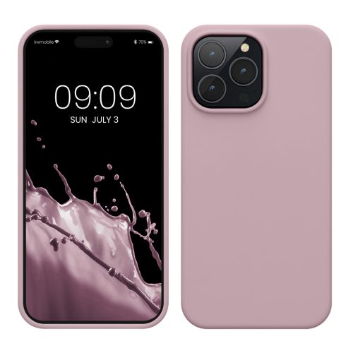 Kwmobile tok Apple iPhone 14 Pro Max készülékhez, világoslila, szilikon, KWM000016NL044C