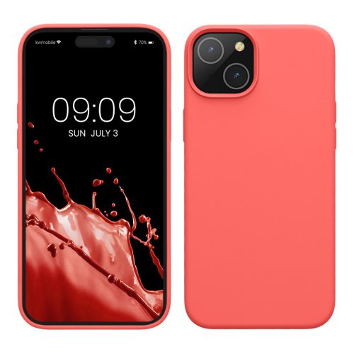 Kwmobile tok Apple iPhone 15 Plus-hoz, rózsaszín, szilikon, KWM000020CB008C