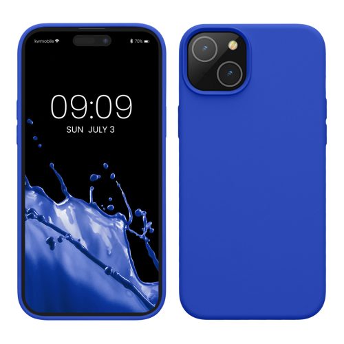 Kwmobile tok Apple iPhone 15 Plus-hoz, kék, szilikon, KWM000020CB009C