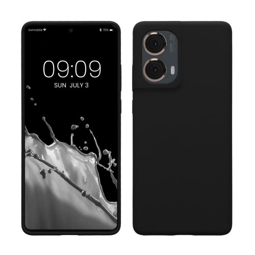 Kwmobile tok Motorola Moto G85-höz, fekete, szilikon, KWM000022TR001C