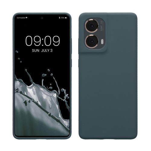 Kwmobile tok Motorola Moto G85-höz, sötétzöld, szilikon, KWM000022TR002C