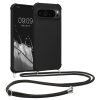 Kwmobile tok nyakpánttal Google Pixel 9/Pixel 9 Pro készülékhez, fekete, szilikon, KWM000020PY001C