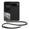 Kwmobile tok nyakpánttal Google Pixel 9/Pixel 9 Pro készülékhez, fekete, szilikon, KWM000020PY001C