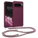 Kwmobile tok nyakpánttal Google Pixel 9/Pixel 9 Pro készülékhez, lila, szilikon, KWM000020PY004C