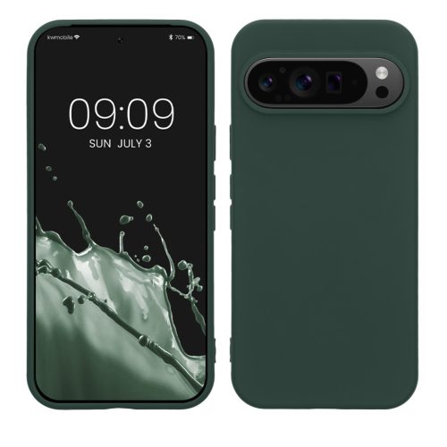 Kwmobile Google Pixel 9/Pixel 9 Pro tok, sötétzöld, szilikon, KWM000020QA002C