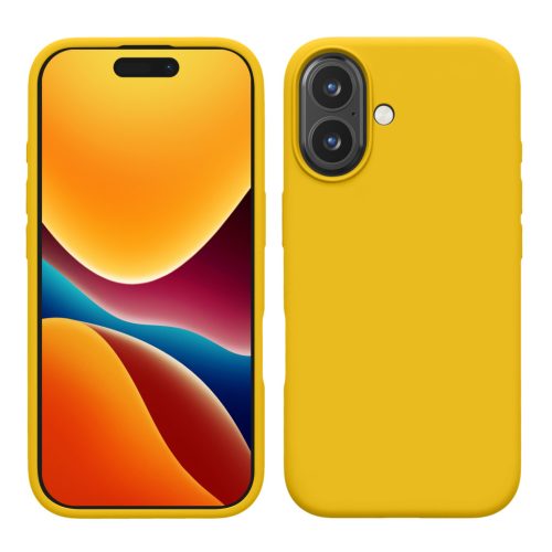 Kwmobile tok Apple iPhone 16-hoz, sárga, szilikon, KWM000022TU002C