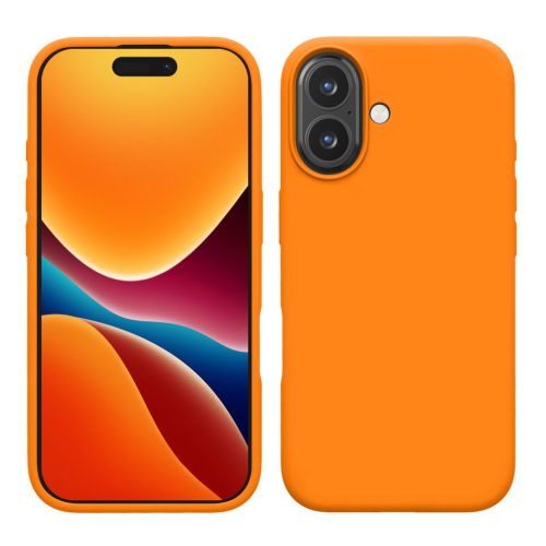 Kwmobile tok Apple iPhone 16-hoz, narancssárga, szilikon, KWM000022TU007C