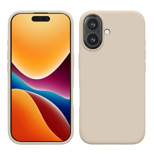 Kwmobile tok Apple iPhone 16-hoz, krémszínű, szilikon, KWM000022TU010C