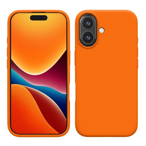 Kwmobile tok Apple iPhone 16 Plus-hoz, narancssárga, szilikon, KWM000022TV002C