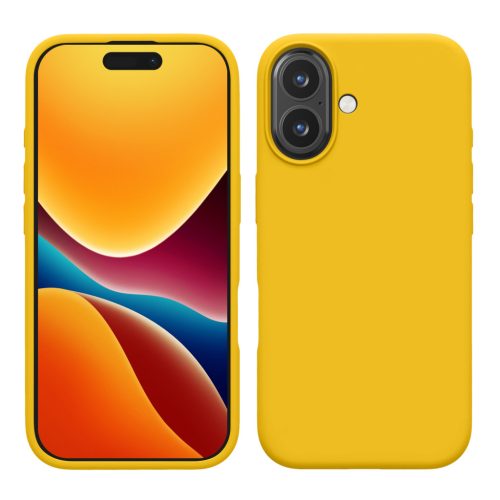 Kwmobile tok Apple iPhone 16 Plus-hoz, sárga, szilikon, KWM000022TV004C