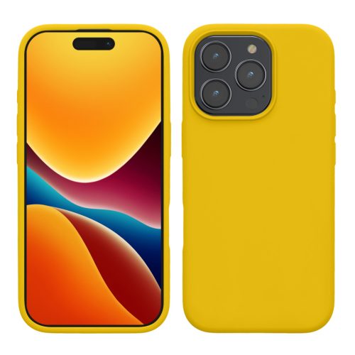 Kwmobile tok Apple iPhone 16 Pro Max készülékhez, sárga, szilikon, KWM000022TX001C