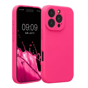   Kwmobile tok Apple iPhone 16 Pro készülékhez, rózsaszín, szilikon, KWM000022TZ001C