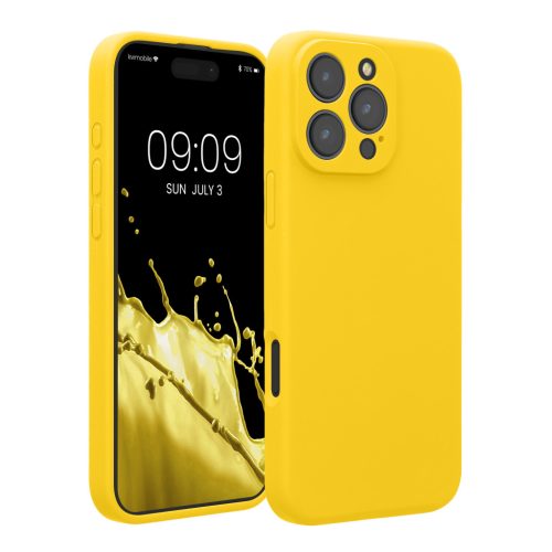 Kwmobile tok Apple iPhone 16 Pro Max készülékhez, sárga, szilikon, KWM000022UA002C